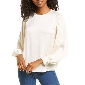 vince Women's Smocked Long Sleeve Blouse